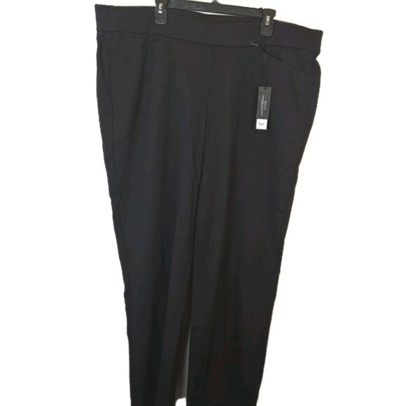 Lane Bryant Ponte Trouser Black Stretch Size 22/24 TALL Wide Leg 33" Inseam NWT - Picture 1 of 8